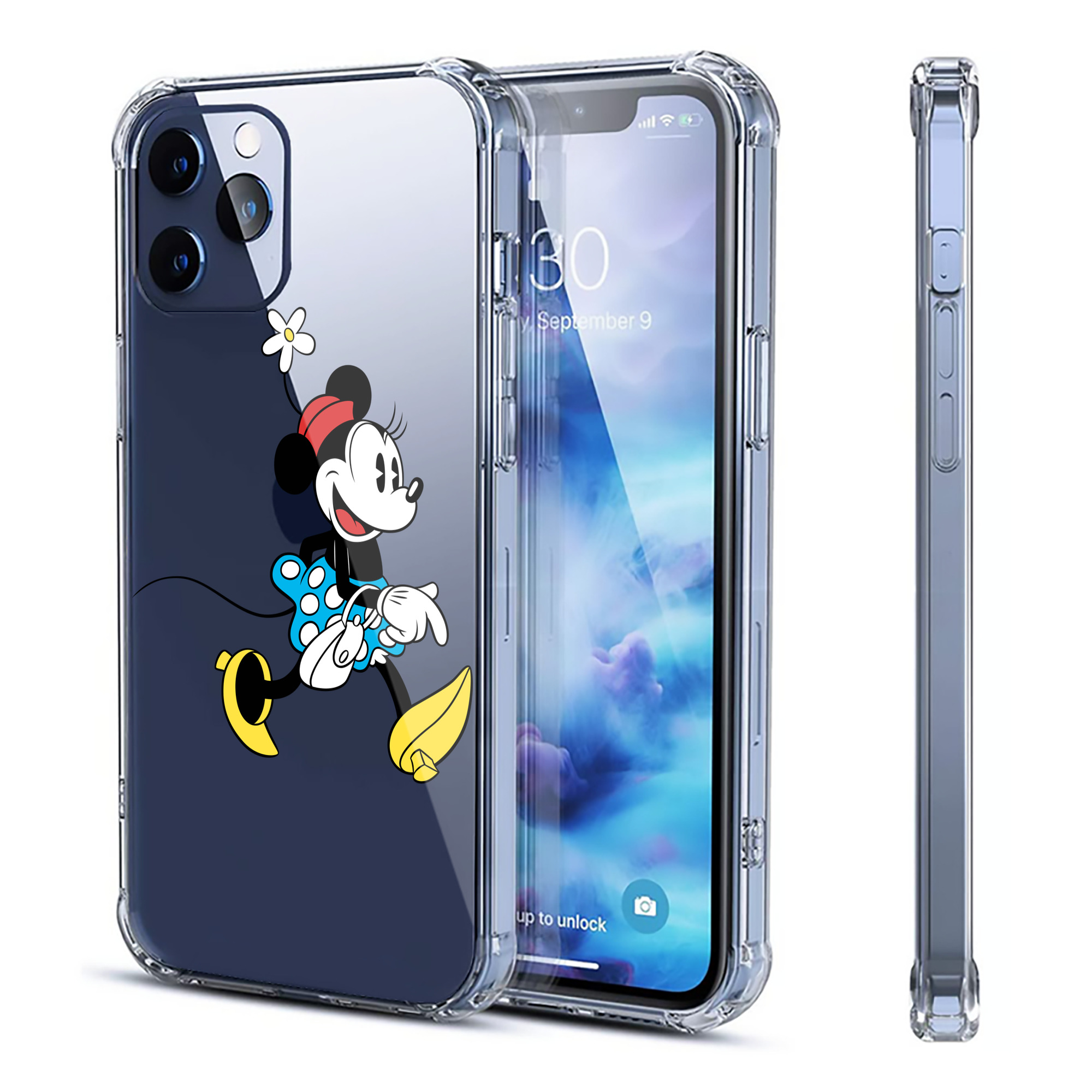 （画像用） ミッキーマウス Mickey Mouse 【iPhone 12シリーズ対応】透明スマホケース（クリアソフトケース）